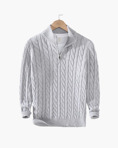 VICCI Zipped Cable Sweater