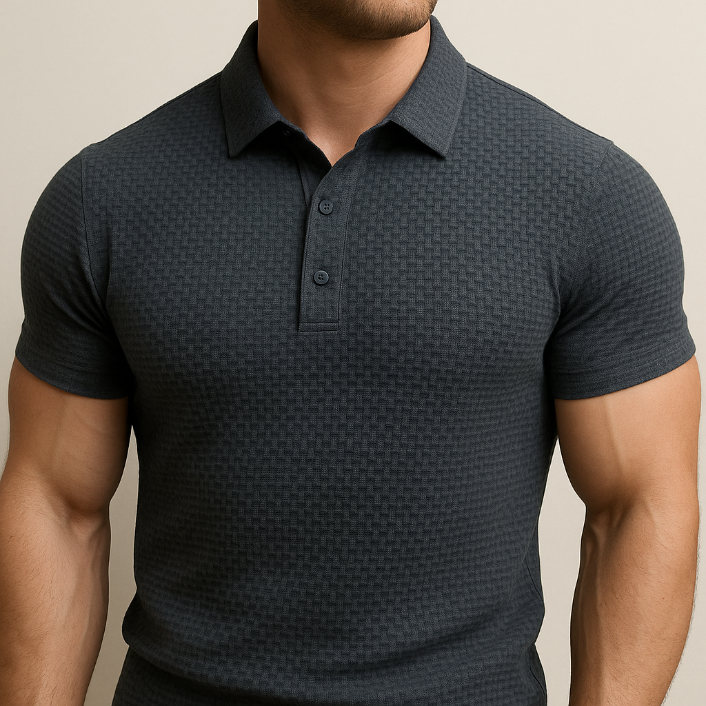 Men Lop-up Hollow Short-sleeved Polo