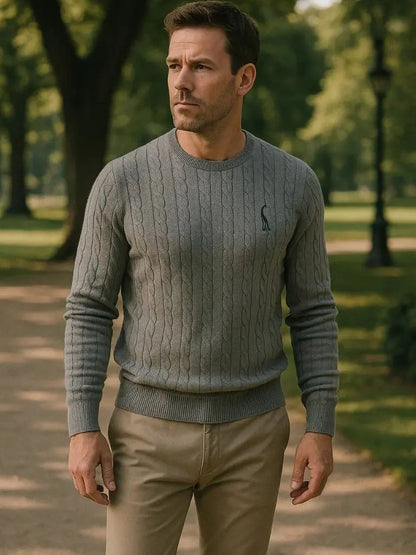 Men’s Knit Sweater – Cotton Crew Neck Casual Everyday Knitwear SPECTER