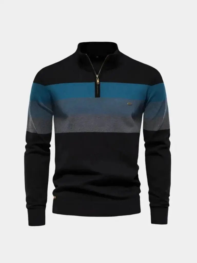 Men’s Knit Sweater – Minimalist High Collar Casual Everyday Knitwear SPECTER